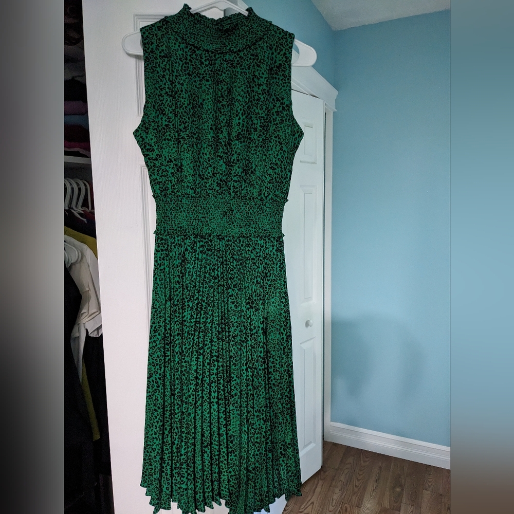 Nanette Lepore Green Patterned Maxi Dress